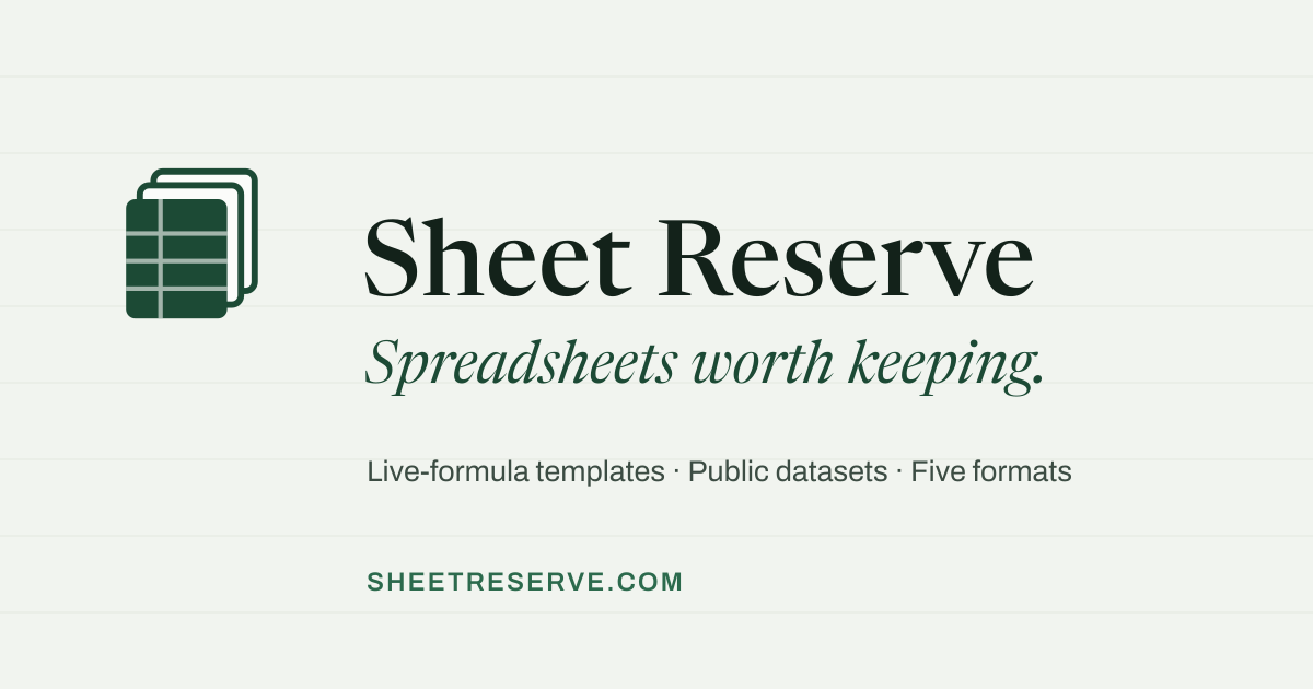 Sheet Reserve preview